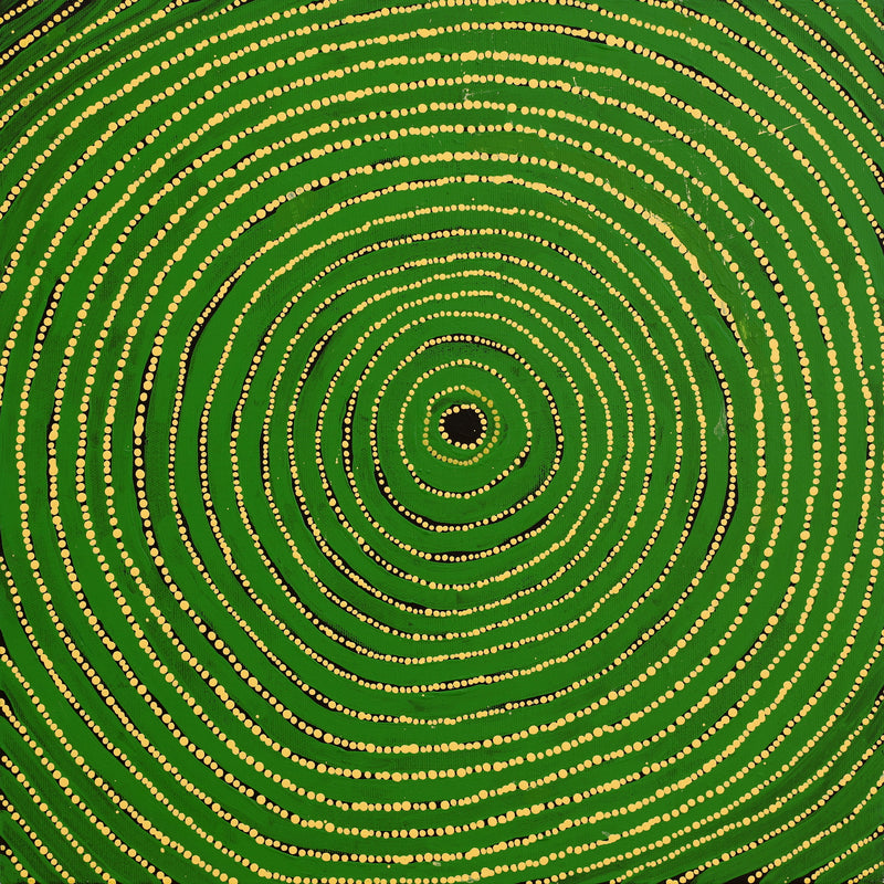 Aboriginal Artwork by Louanne Napangardi Williams, Ngurlu Jukurrpa (Native Seed Dreaming), 40x40cm