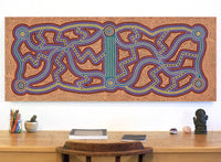 Aboriginal Artwork by Louise Nangala Egan, Ngapa Jukurrpa (Water Dreaming) - Puyurru, 152x61cm