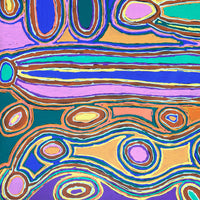 Aboriginal Artwork by Louise Napangardi Dickson, Mina Mina Dreaming - Ngalyipi, 76x76cm
