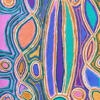 Aboriginal Artwork by Louise Napangardi Dickson, Mina Mina Dreaming - Ngalyipi, 91x46cm