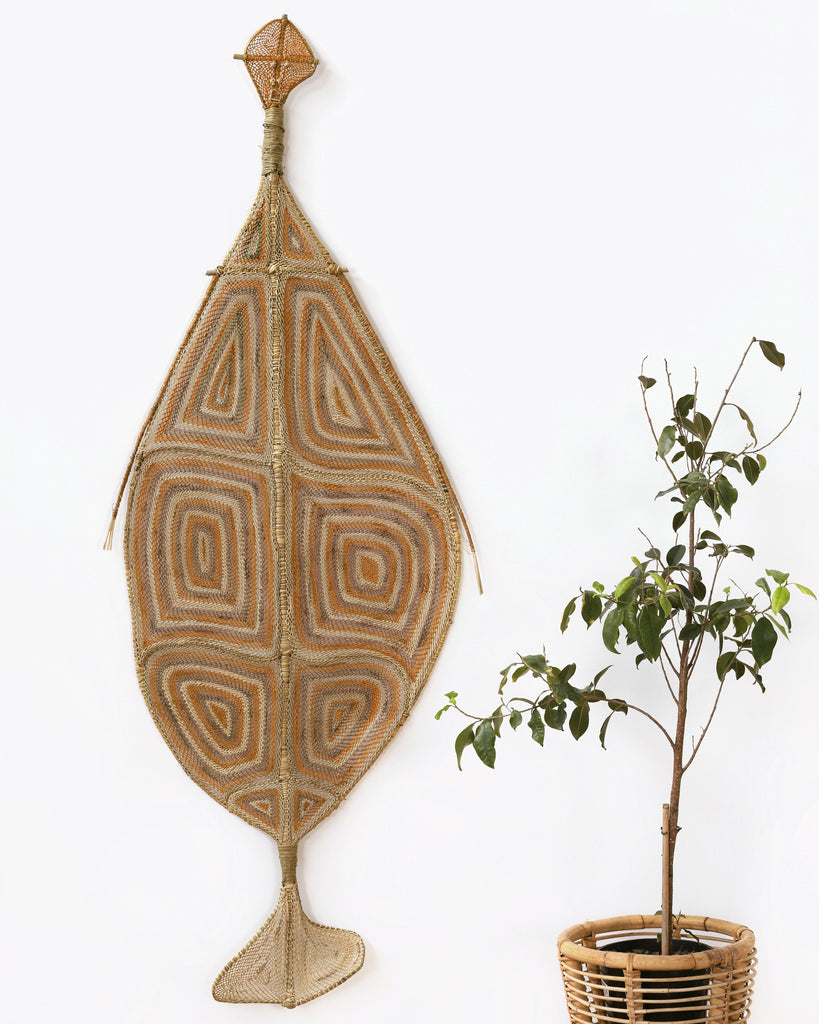 Aboriginal Art by Louwa Bardaluna, Yawkyawk (Ngalkunburriyaymi), 178x69cm - ART ARK®