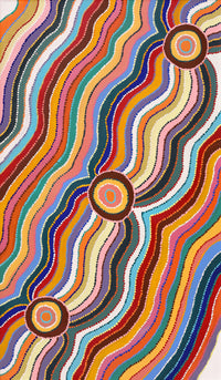 Aboriginal Artwork by Lucinda Gibson, Piparr Tjukurrpa, 122x71cm