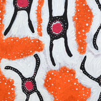 Aboriginal Artwork by Lucky Nampijinpa Langdon, Watiya-warnu Jukurrpa (Seed Dreaming), 30x30cm