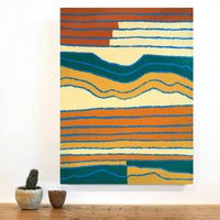 Aboriginal Artwork by Lucy-anne Nungarrayi Long, Black Kite Dreaming - Kakurtu, 61x46cm