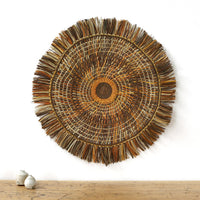 Aboriginal Artwork by Lucy Wanapuyungu, Gapuwiyak - Woven Mat 67cm