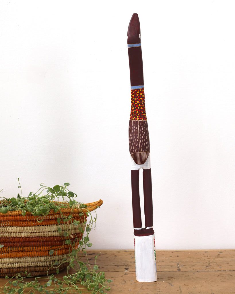 Aboriginal Artwork by Luke Djalagarrarra, Dirribaba Sculpture, 59cm - ART ARK®