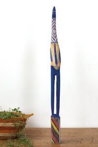 Aboriginal Artwork by Luke Djalagarrarra, Blue Bird Sculpture, 88cm
