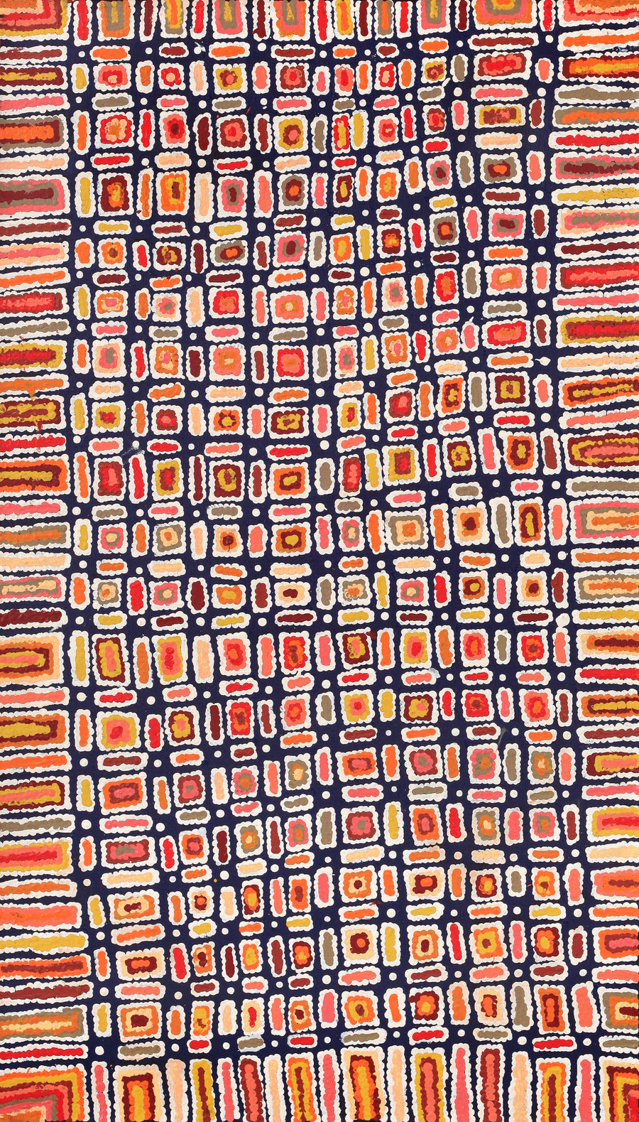 Aboriginal Artwork by Lynette Nangala Singleton, Ngapa Jukurrpa - Puyurru, 107x61cm