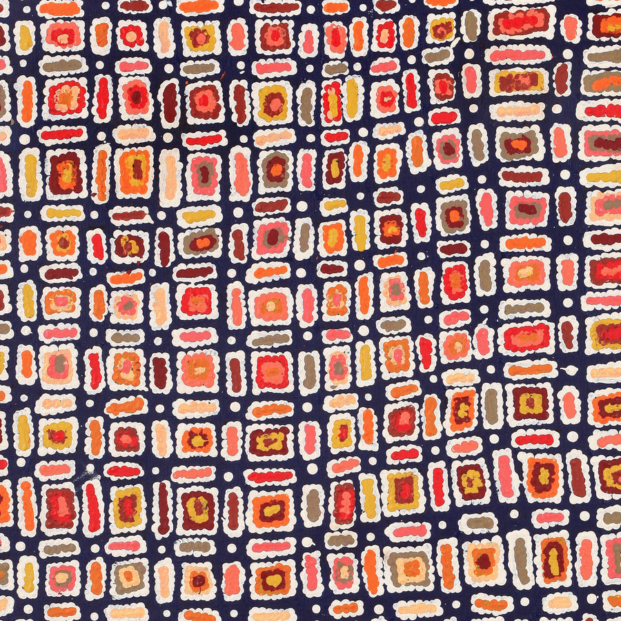 Aboriginal Artwork by Lynette Nangala Singleton, Ngapa Jukurrpa - Puyurru, 107x61cm