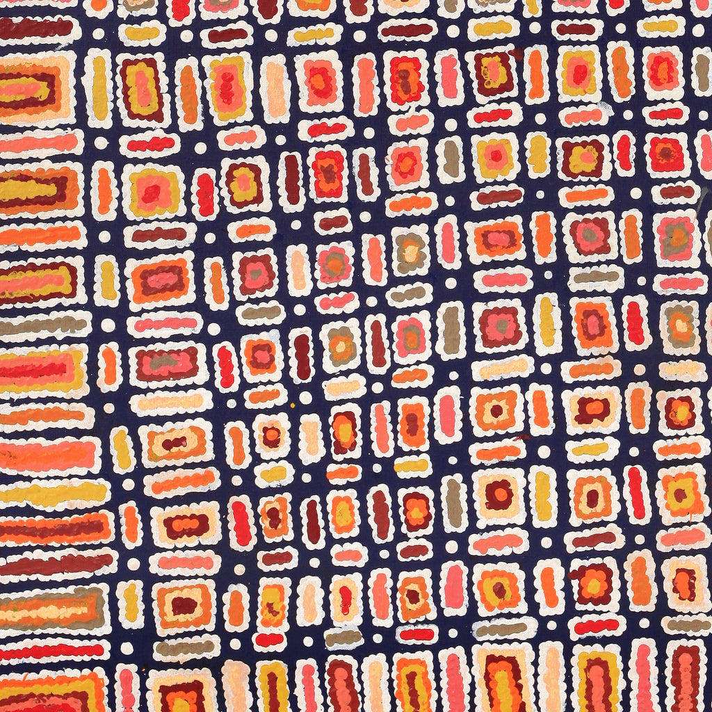 Aboriginal Artwork by Lynette Nangala Singleton, Ngapa Jukurrpa - Puyurru, 107x61cm