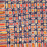 Aboriginal Artwork by Lynette Nangala Singleton, Ngapa Jukurrpa - Puyurru, 107x61cm