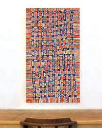 Aboriginal Artwork by Lynette Nangala Singleton, Ngapa Jukurrpa - Puyurru, 107x61cm