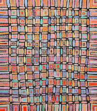 Aboriginal Artwork by Lynette Nangala Singleton, Ngapa Jukurrpa - Puyurru, 122x107cm