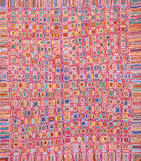 Aboriginal Artwork by Lynette Nangala Singleton, Ngapa Jukurrpa - Puyurru, 122x107cm