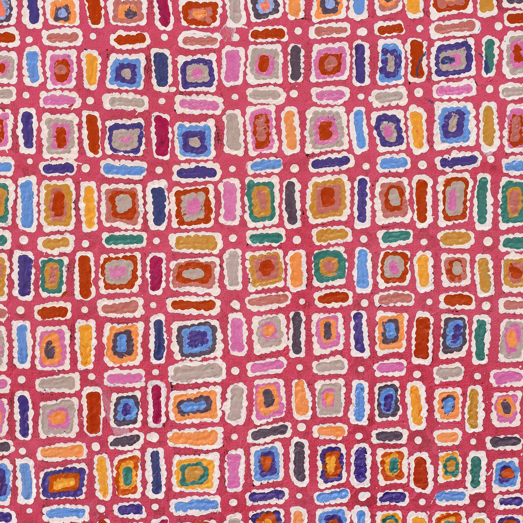 Aboriginal Artwork by Lynette Nangala Singleton, Ngapa Jukurrpa - Puyurru, 122x107cm