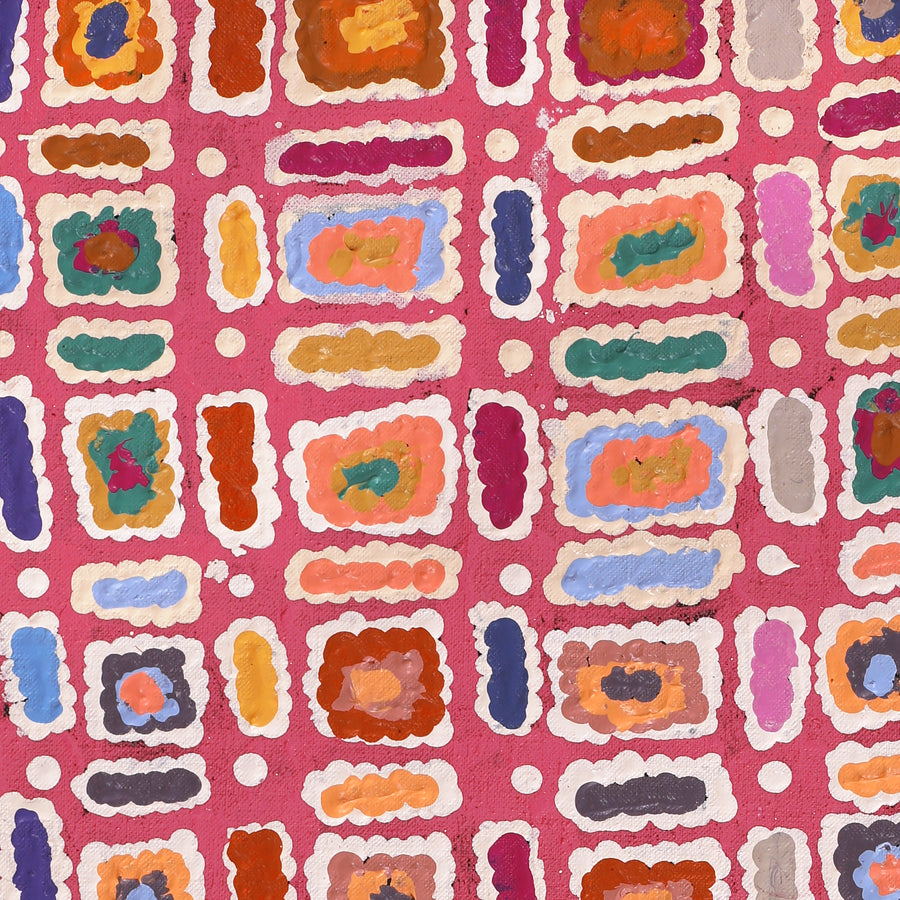 Aboriginal Artwork by Lynette Nangala Singleton, Ngapa Jukurrpa - Puyurru, 122x107cm