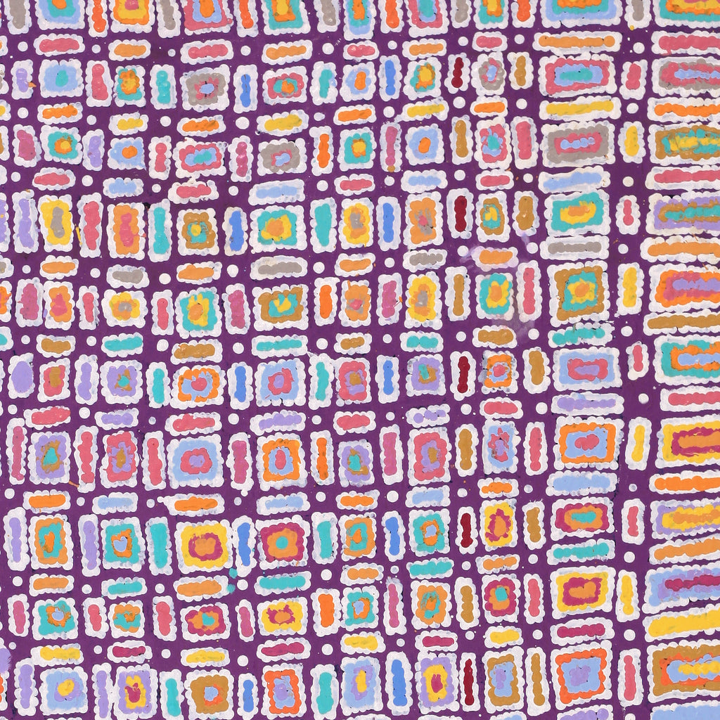 Aboriginal Artwork by Lynette Nangala Singleton, Ngapa Jukurrpa - Puyurru, 122x61cm