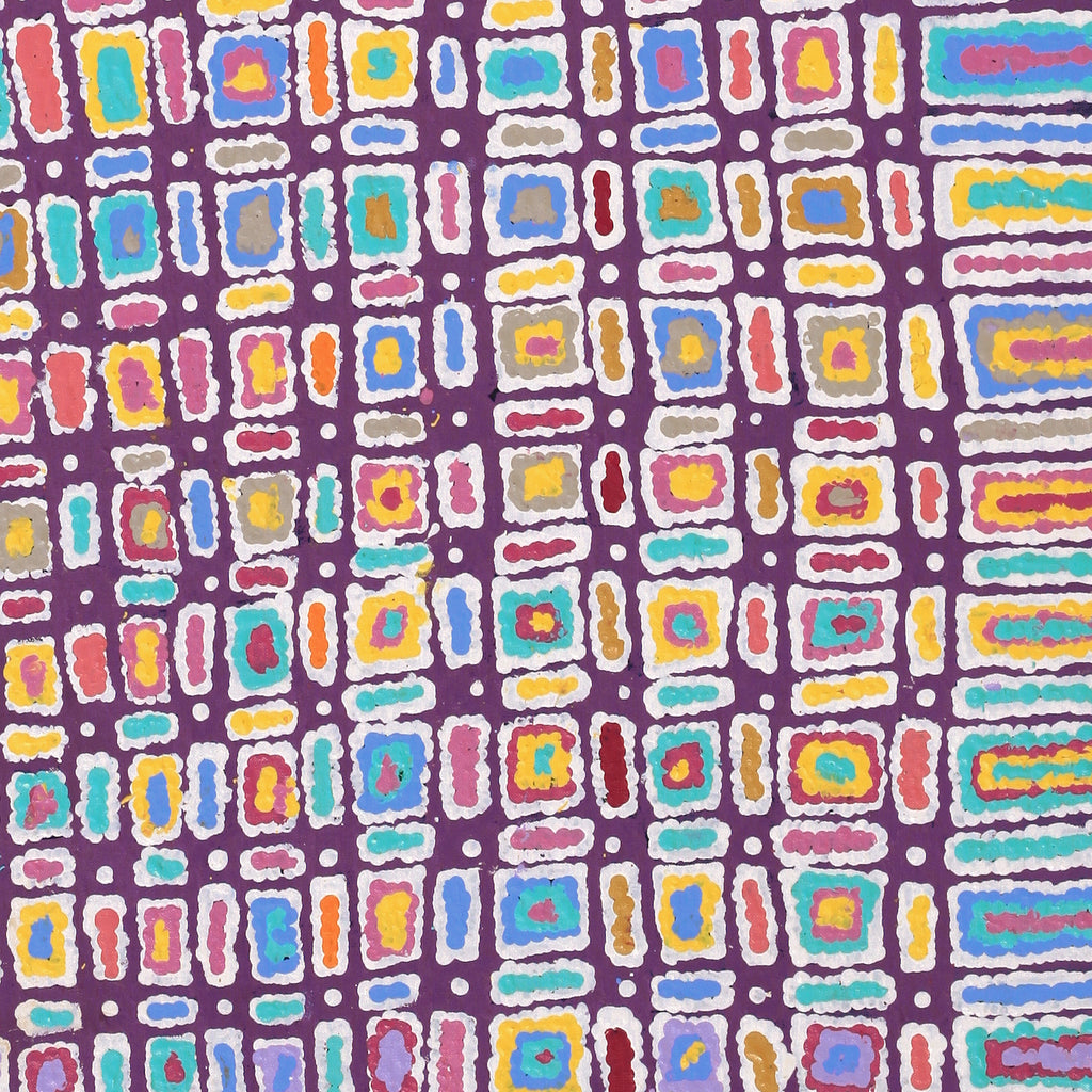 Aboriginal Artwork by Lynette Nangala Singleton, Ngapa Jukurrpa - Puyurru, 122x61cm