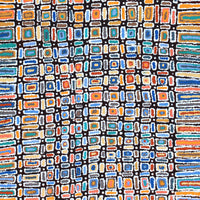 Aboriginal Artwork by Lynette Nangala Singleton, Ngapa Jukurrpa - Puyurru, 152x76cm