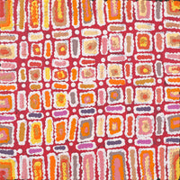 Aboriginal Artwork by Lynette Nangala Singleton, Ngapa Jukurrpa (Water Dreaming) - Puyurru, 30x30cm