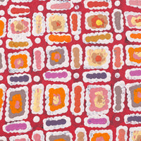 Aboriginal Artwork by Lynette Nangala Singleton, Ngapa Jukurrpa (Water Dreaming) - Puyurru, 30x30cm