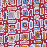 Aboriginal Artwork by Lynette Nangala Singleton, Ngapa Jukurrpa (Water Dreaming) - Puyurru, 30x30cm