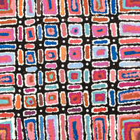 Aboriginal Artwork by Lynette Nangala Singleton, Ngapa Jukurrpa (Water Dreaming) - Puyurru, 30x30cm