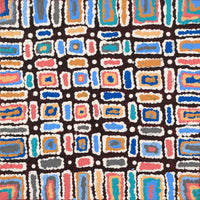 Aboriginal Artwork by Lynette Nangala Singleton, Ngapa Jukurrpa (Water Dreaming) - Puyurru, 30x30cm