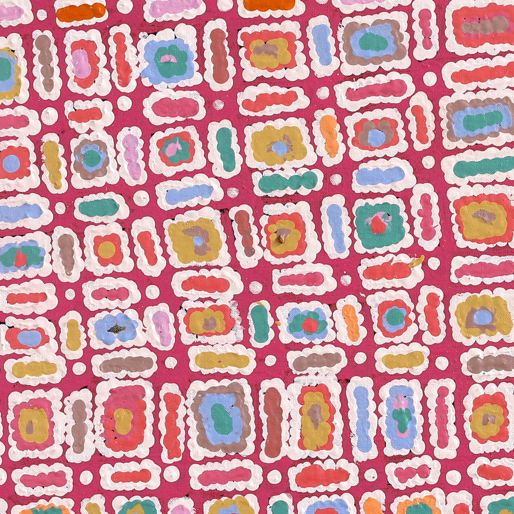 Aboriginal Artwork by Lynette Nangala Singleton, Ngapa Jukurrpa - Puyurru, 61x61cm