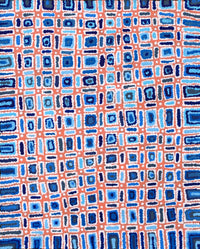 Aboriginal Artwork by Lynette Nangala Singleton, Ngapa Jukurrpa - Puyurru, 76x61cm