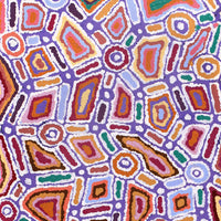 Aboriginal Artwork by Lynette Nangala Singleton, Ngapa Jukurrpa - Puyurru, 107x46cm