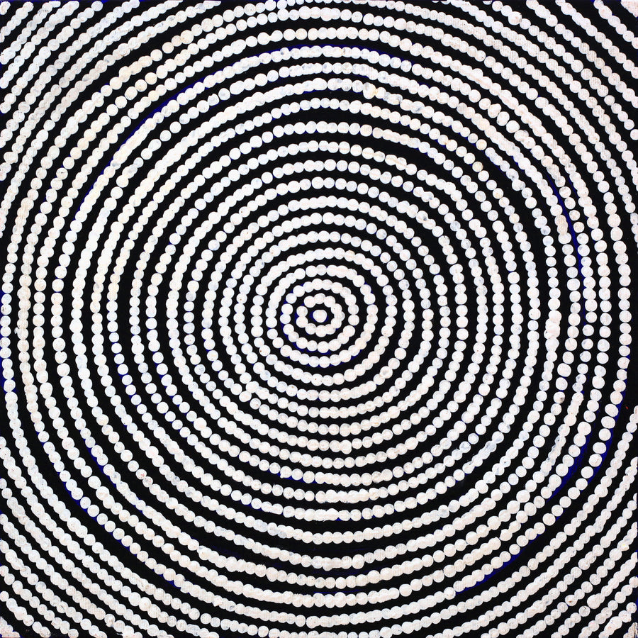 Aboriginal Artwork by Lynette Nampijinpa Granites, Ngurlu Jukurrpa (Native Seed Dreaming), 30x30cm