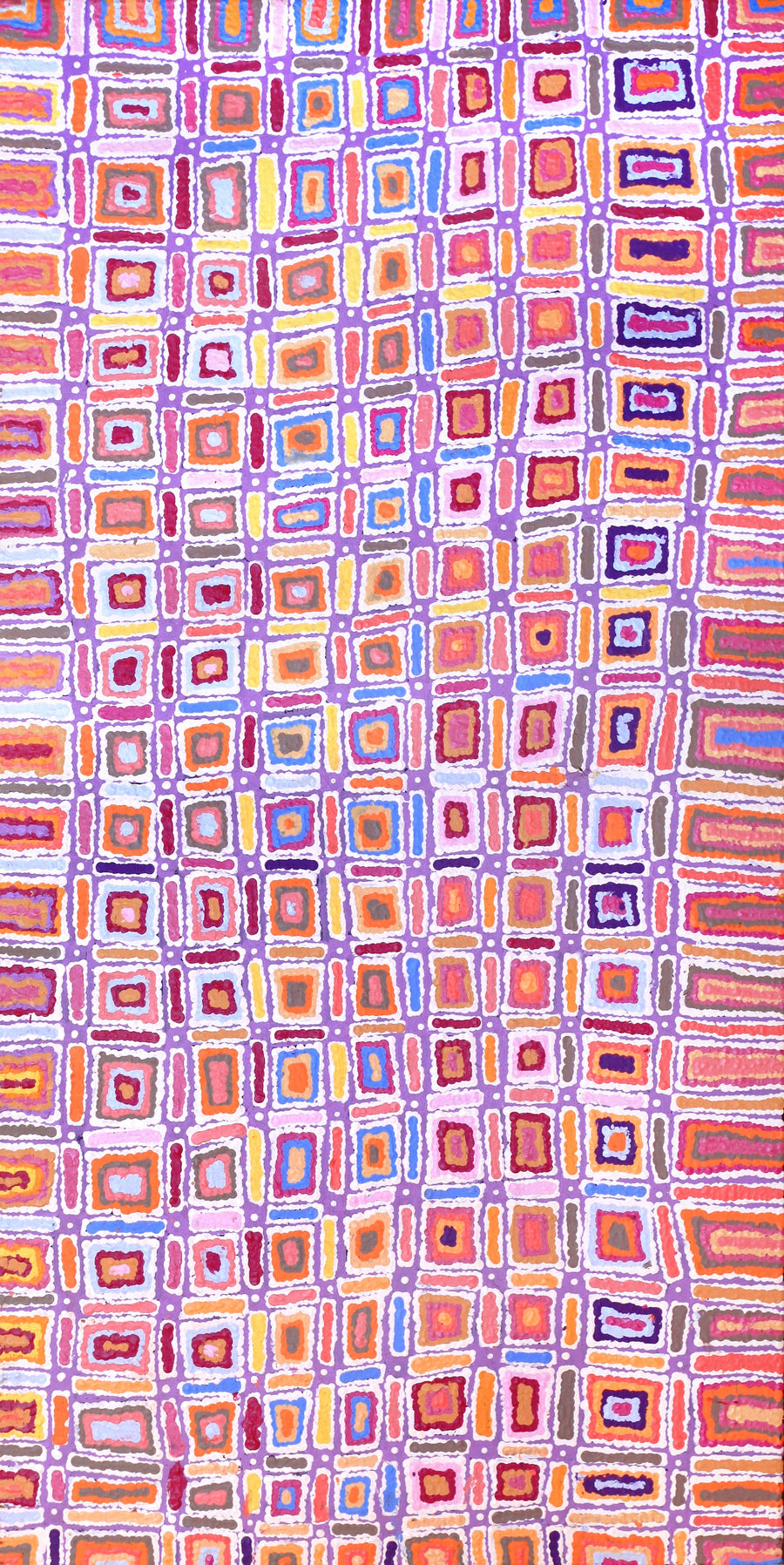 Aboriginal Artwork by Lynette Nangala Singleton, Ngapa Jukurrpa - Puyurru, 122x61cm