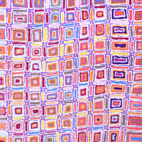 Aboriginal Artwork by Lynette Nangala Singleton, Ngapa Jukurrpa - Puyurru, 122x61cm