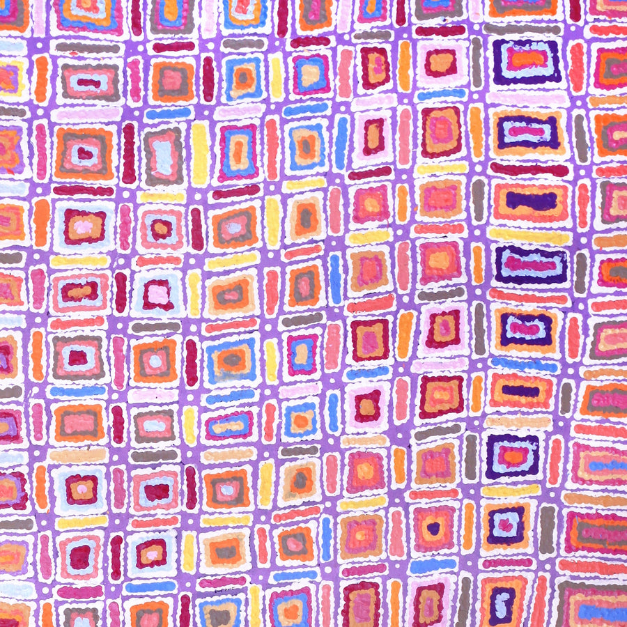 Aboriginal Artwork by Lynette Nangala Singleton, Ngapa Jukurrpa - Puyurru, 122x61cm