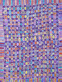 Aboriginal Artwork by Lynette Nangala Singleton, Ngapa Jukurrpa - Puyurru, 122x91cm