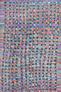 Aboriginal Artwork by Lynette Nangala Singleton, Ngapa Jukurrpa - Puyurru, 182x122cm