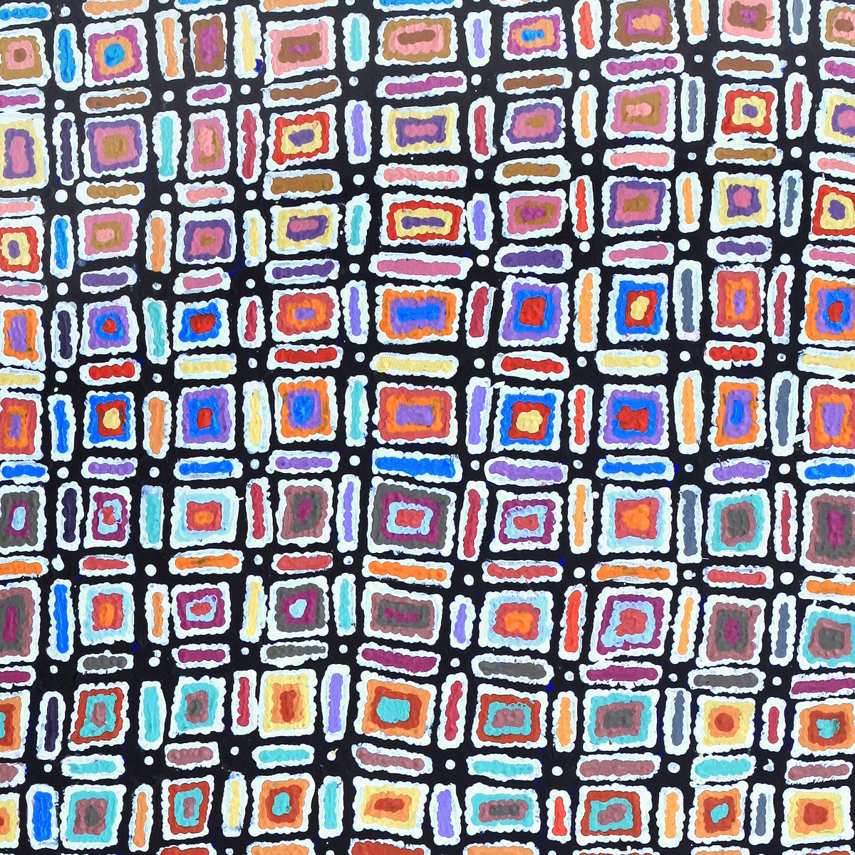 Aboriginal Artwork by Lynette Nangala Singleton, Ngapa Jukurrpa - Puyurru, 182x122cm