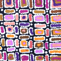 Aboriginal Artwork by Lynette Nangala Singleton, Ngapa Jukurrpa (Water Dreaming) - Puyurru, 30x30cm