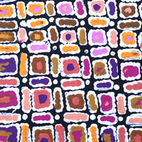 Aboriginal Artwork by Lynette Nangala Singleton, Ngapa Jukurrpa (Water Dreaming) - Puyurru, 30x30cm