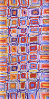 Aboriginal Art by Lynette Nangala Singleton, Ngapa Jukurrpa - Puyurru, 61x30cm - ART ARK®