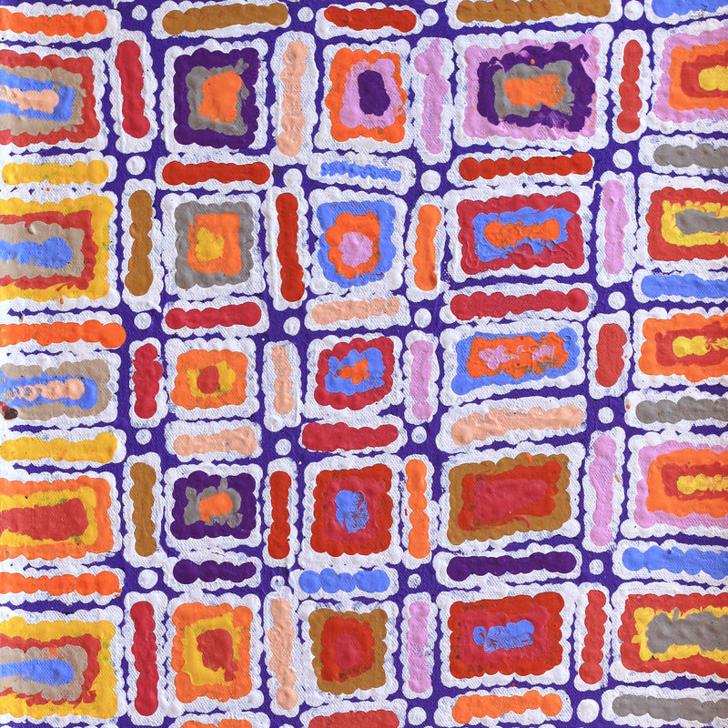 Aboriginal Artwork by Lynette Nangala Singleton, Ngapa Jukurrpa - Puyurru, 61x30cm