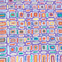 Aboriginal Artwork by Lynette Nangala Singleton, Ngapa Jukurrpa - Puyurru, 91x91cm