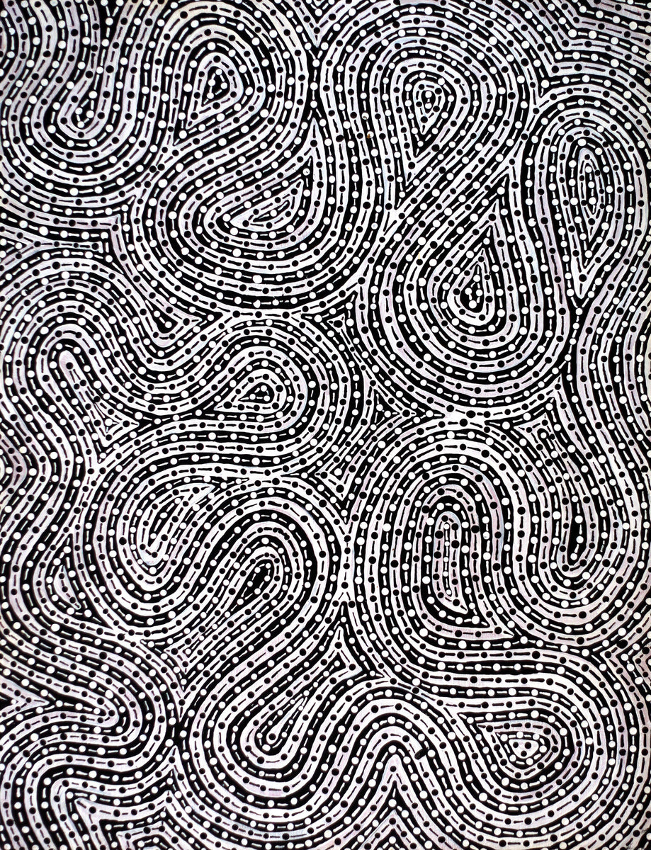 Aboriginal Art by Madeleine Napangardi Dixon, Mina Mina Jukurrpa (Mina Mina Dreaming) -  Ngalyipi, 61x46cm - ART ARK®