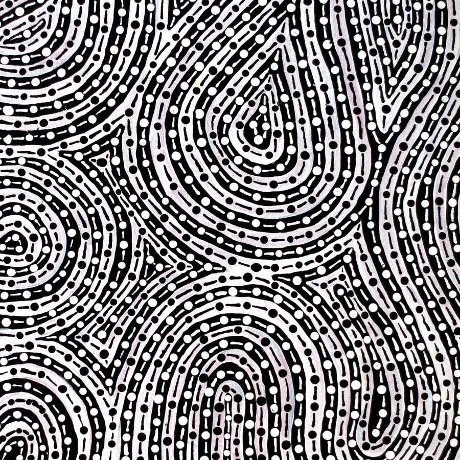 Aboriginal Artwork by Madeleine Napangardi Dixon, Mina Mina Jukurrpa (Mina Mina Dreaming) - Ngalyipi, 61x46cm