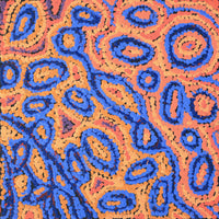 Aboriginal Artwork by Magda Nakamarra Curtis, Lappi Lappi Jukurrpa, 30x30cm