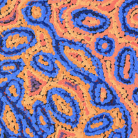 Aboriginal Artwork by Magda Nakamarra Curtis, Lappi Lappi Jukurrpa, 30x30cm