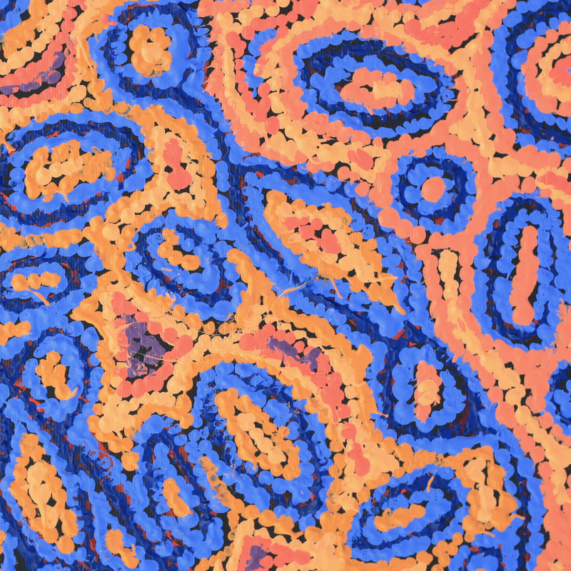 Aboriginal Artwork by Magda Nakamarra Curtis, Lappi Lappi Jukurrpa, 30x30cm