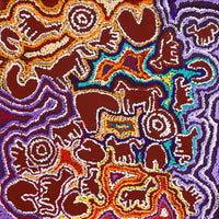 Aboriginal Artwork by Magda Nakamarra Curtis, Lappi Lappi Jukurrpa, 61x61cm