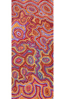 Aboriginal Art by Magda Nakamarra Curtis, Lappi Lappi Jukurrpa, 107x46cm - ART ARK®